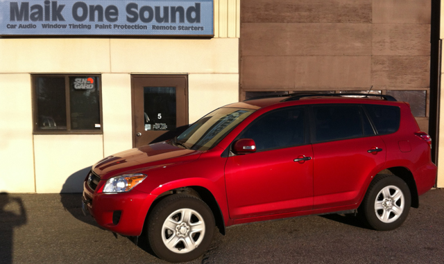 Toyota Rav4 2011 with professional window tint in North Bay